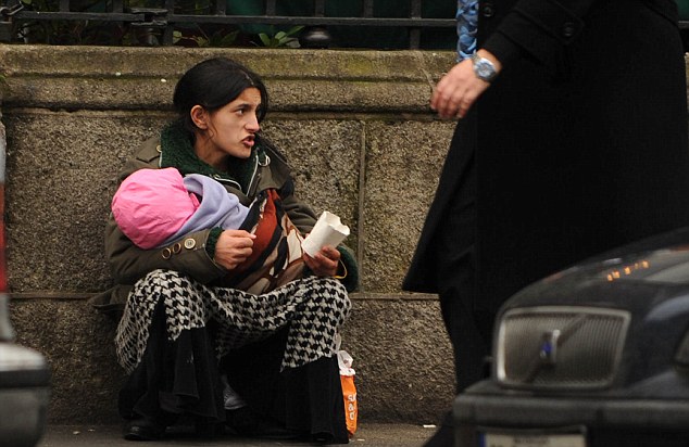 A beggar on St. Stephen's Green in Dublin. Picture by Joe Dunne 27/01/11