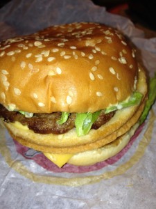 The Big King, Burger King's take on the McDonald's Big Mac.