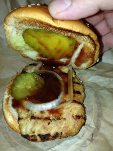 Burger King BBQ Rib Sandwich, their take on the McDonald's McRib.