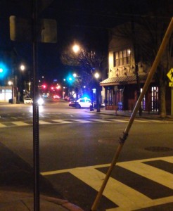 The Jersey City police heading toward the scene.