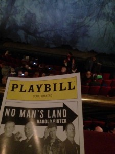 My seat for No Man's Land on Broadway.