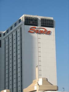 The hotel tower of the Sands Atlantic City