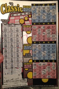 A New Jersey Lottery Bingo scratch off instant game ticket.