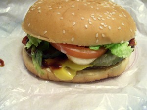 The Burger King Whopper sandwich.