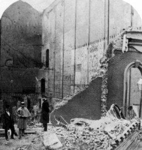 Brooklyn Theater after the fire and collapse.